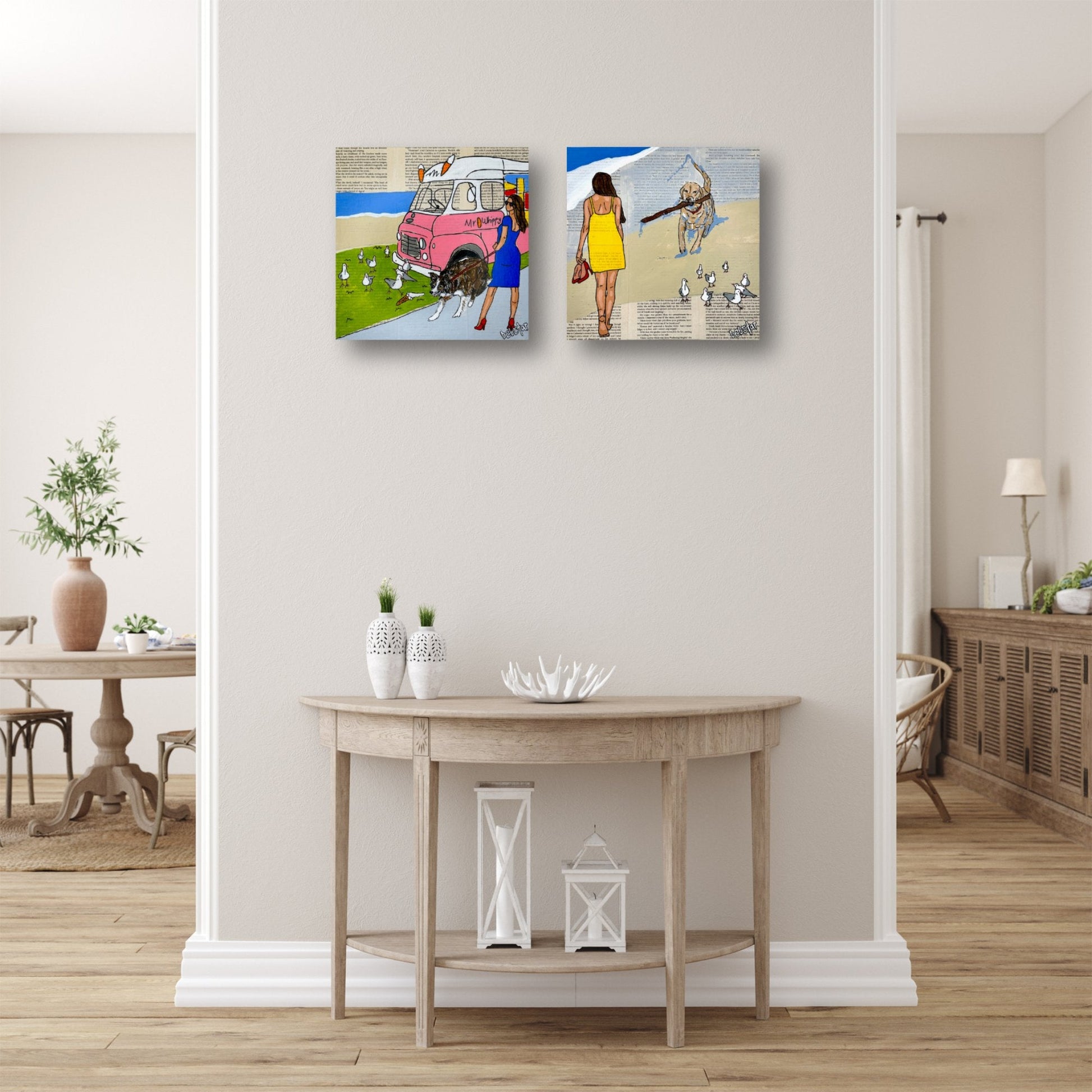 Dog Days - Mr Whippy and Seagulls - Gold Coast Gallery Of ArtDeborah Lang