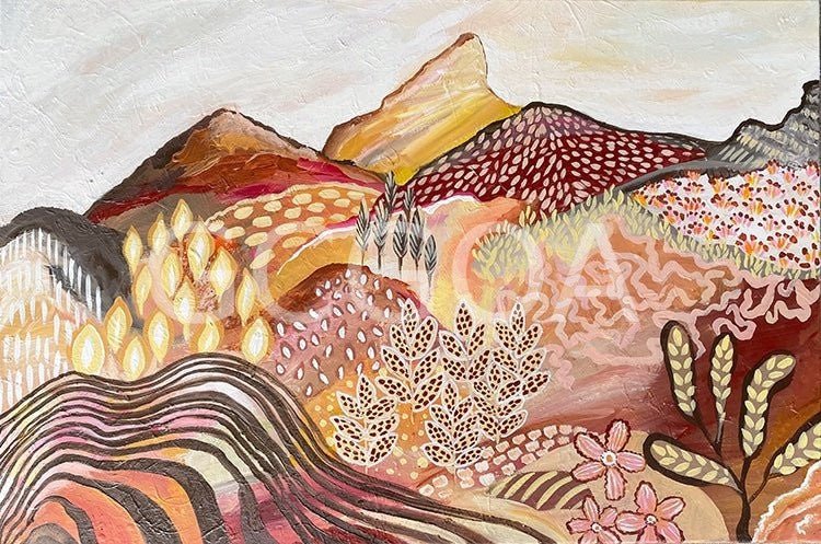Down To Earth - Abstract Landscape in earthy tones - Gold Coast Gallery Of ArtDaniela Fowler Art