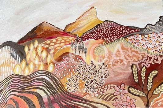 Down To Earth - Abstract Landscape in earthy tones - Gold Coast Gallery Of ArtDaniela Fowler Art