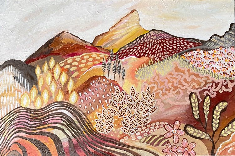 Down To Earth - Abstract Landscape in earthy tones - Gold Coast Gallery Of ArtDaniela Fowler Art