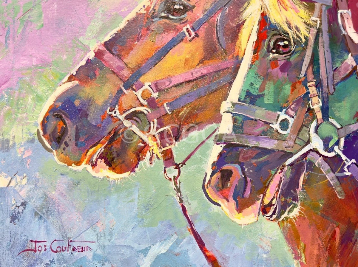 Draught Horses 2 - Original Art - Gold Coast Gallery Of ArtJos Coufreur