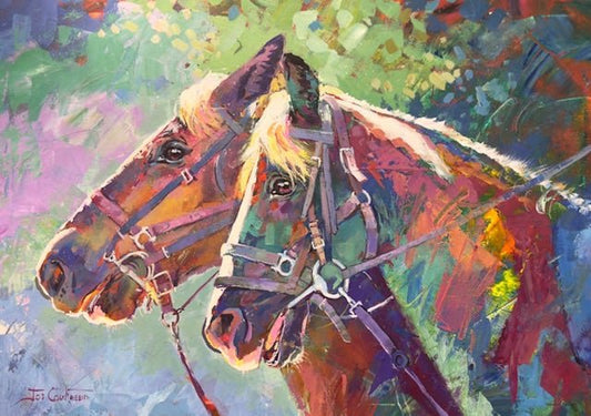 Draught Horses 2 - Original Art - Gold Coast Gallery Of ArtJos Coufreur