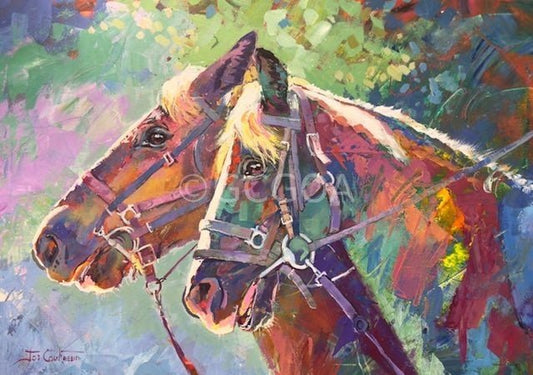 Draught Horses 2 - Original Art - Gold Coast Gallery Of ArtJos Coufreur