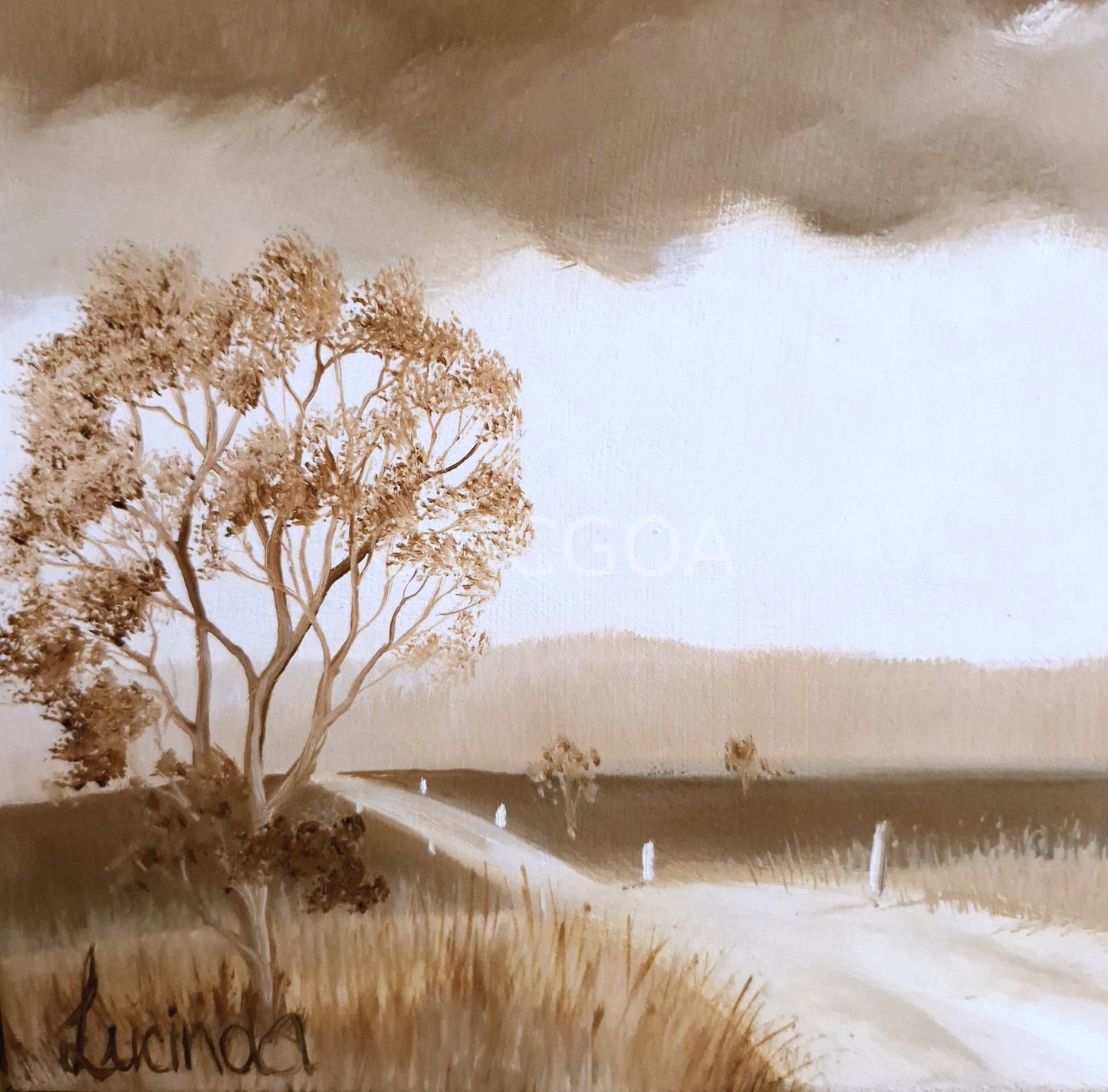 Dry And Dusty Road - Original Art - Gold Coast Gallery Of ArtLucinda Leveille