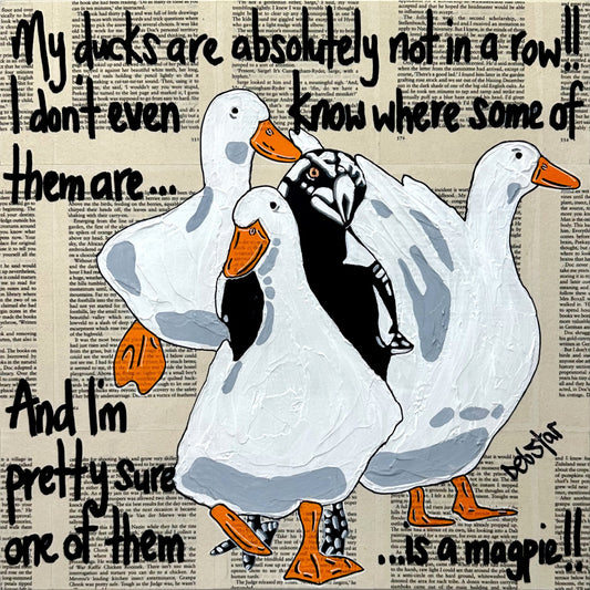 Ducks in a Row Magpie Book Pages - Gold Coast Gallery Of ArtDeborah Lang