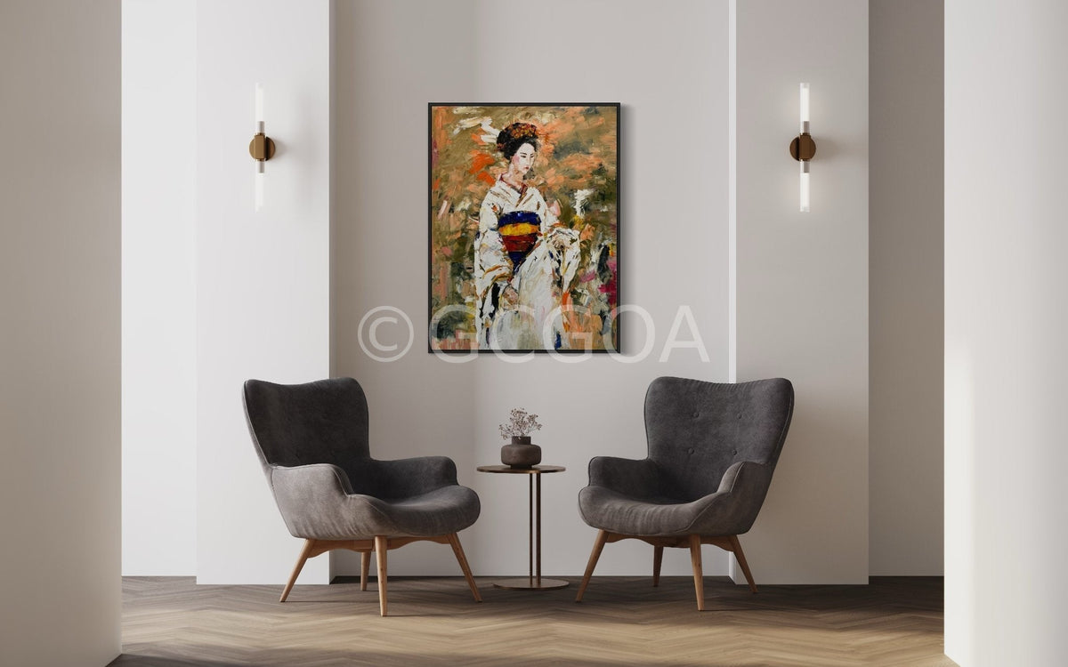 Ephemeral Beauty: A Geisha’s Essence - Original Art - Gold Coast Gallery Of ArtAnjana Rai