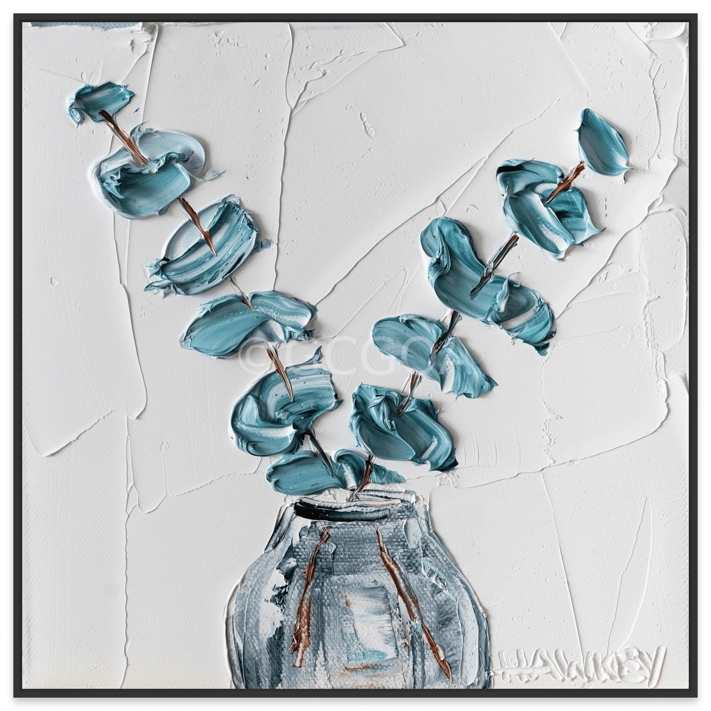 Eucalyptus On White - Fine Art Print - Gold Coast Gallery Of ArtAngela Hawkey