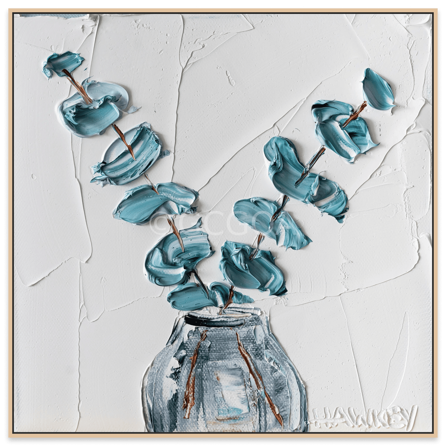 Eucalyptus On White - Fine Art Print - Gold Coast Gallery Of ArtAngela Hawkey