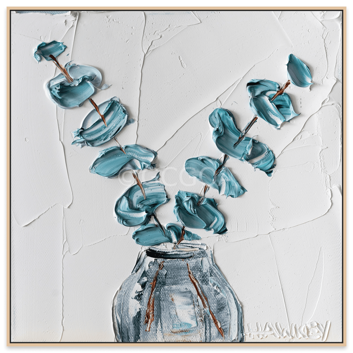 Eucalyptus On White - Fine Art Print - Gold Coast Gallery Of ArtAngela Hawkey