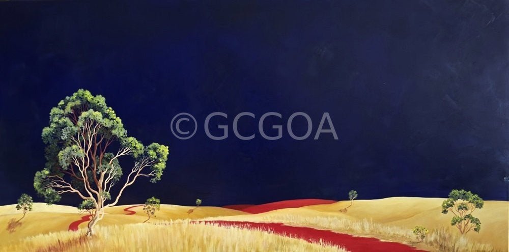 Far Away On The Red Road - Original Art - Gold Coast Gallery Of ArtLucinda Leveille