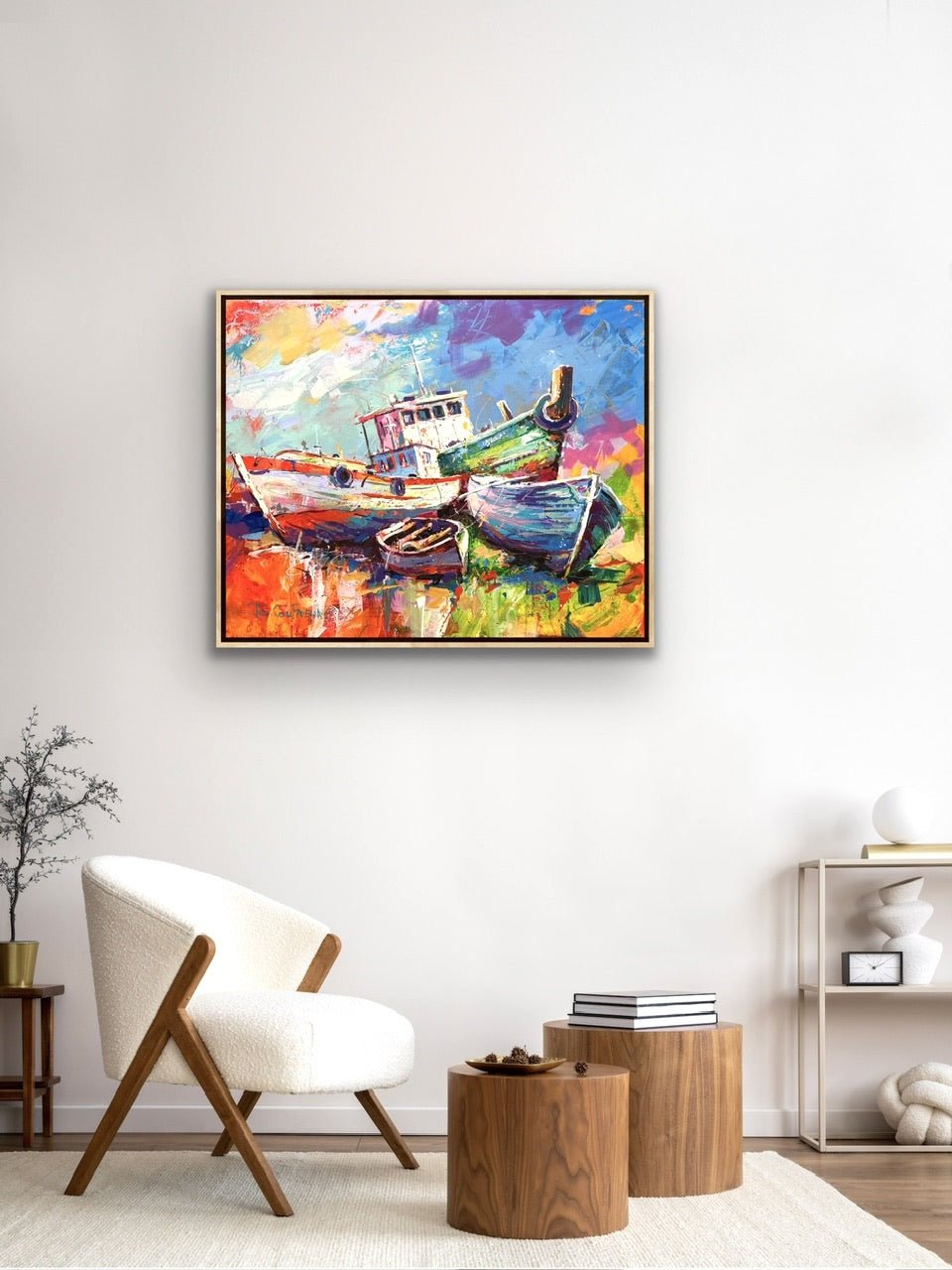 Fishing Boats 2 - Original Art - Gold Coast Gallery Of ArtJos Coufreur