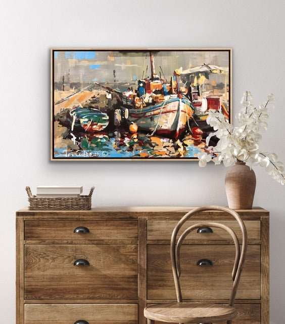 Fishing Boats - Original Art - Gold Coast Gallery Of ArtJos Coufreur