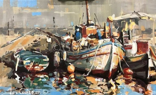 Fishing Boats - Original Art - Gold Coast Gallery Of ArtJos Coufreur