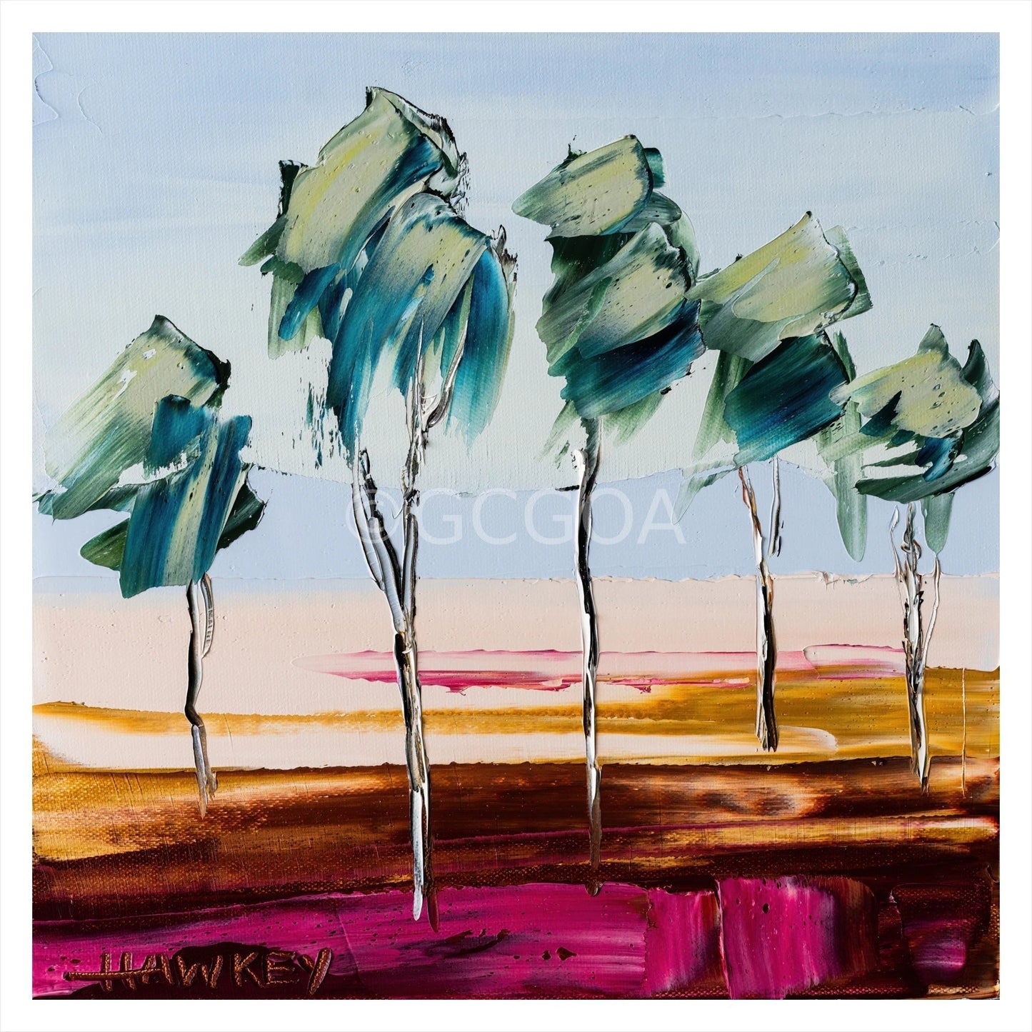 Five Trees - Fine Art Print - Gold Coast Gallery Of ArtAngela Hawkey