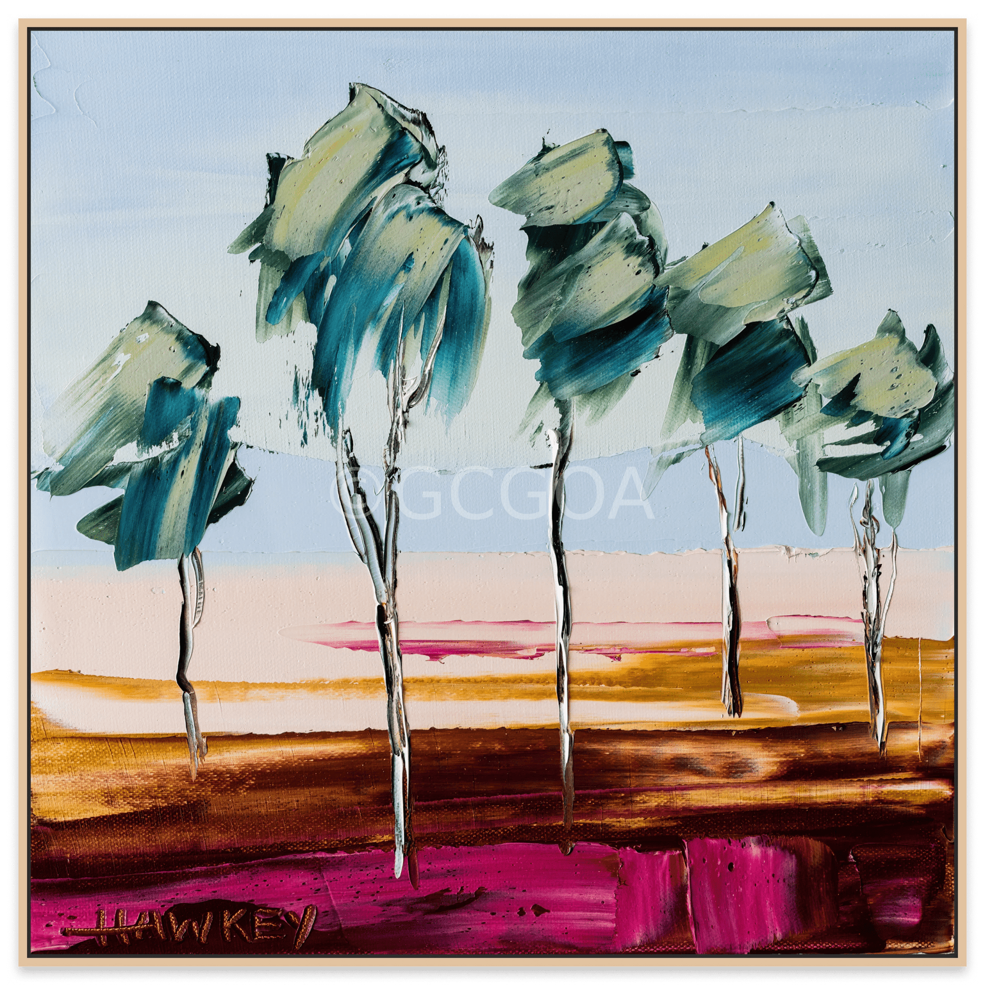 Five Trees - Fine Art Print - Gold Coast Gallery Of ArtAngela Hawkey