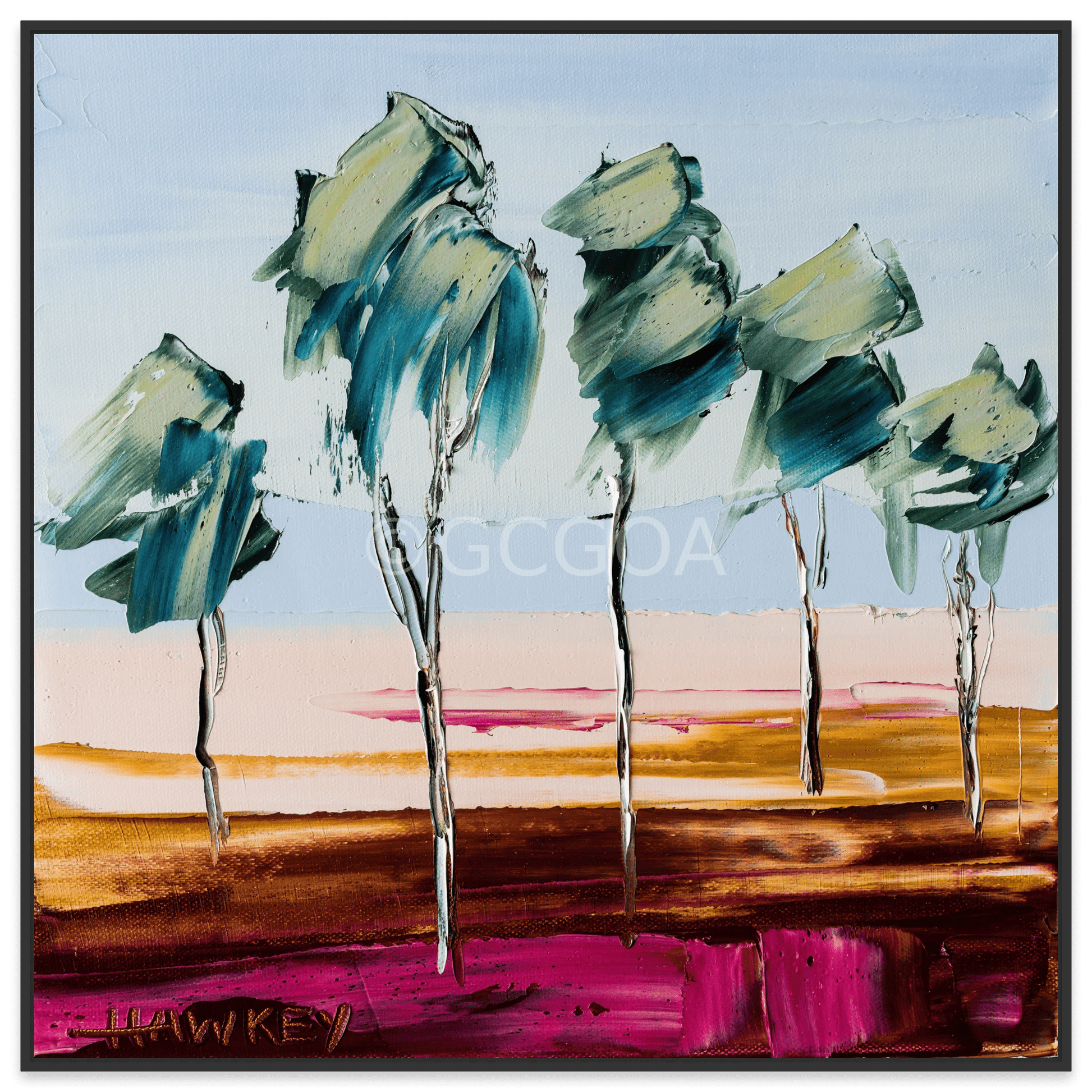 Five Trees - Fine Art Print - Gold Coast Gallery Of ArtAngela Hawkey