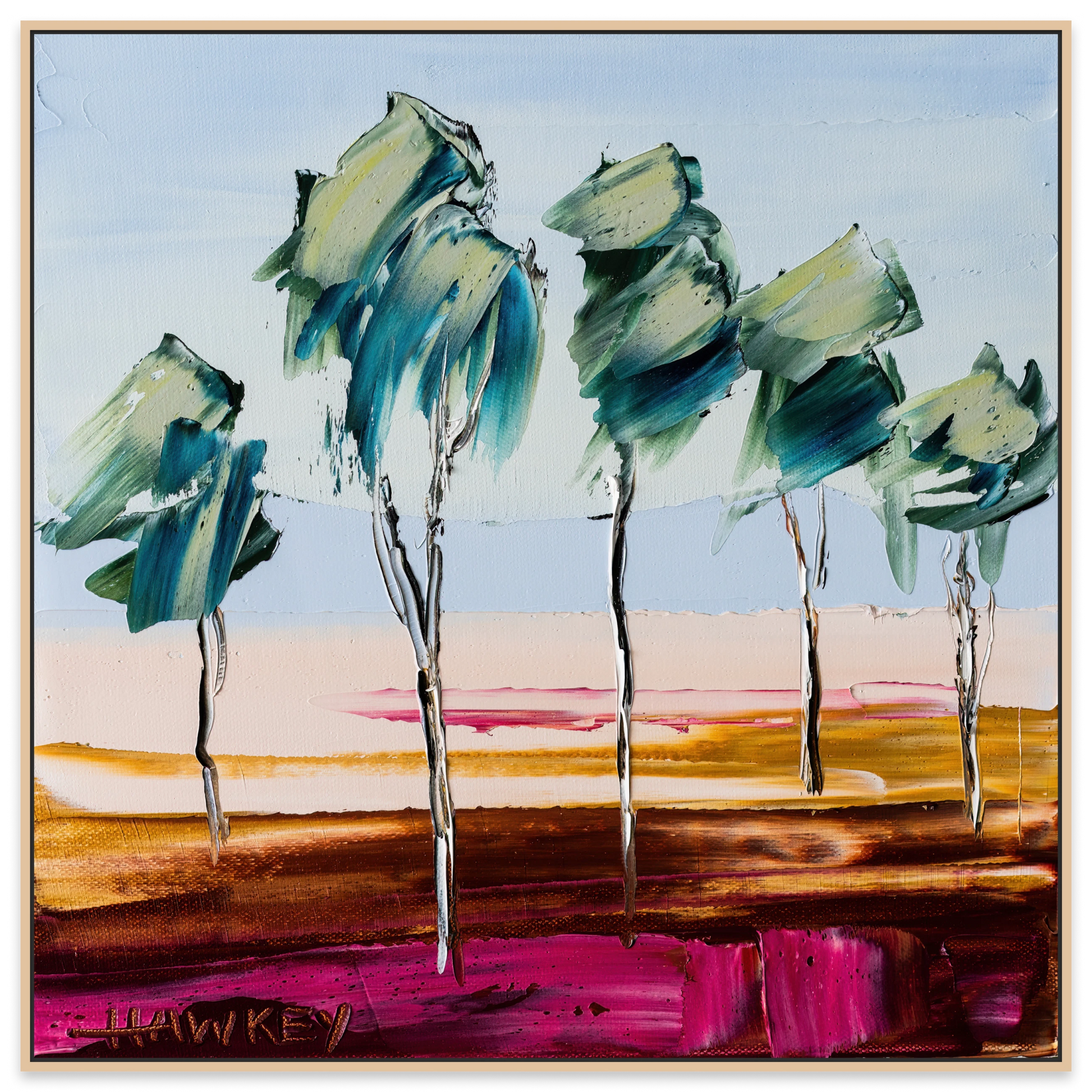 Five Trees - Fine Art Print - Gold Coast Gallery Of ArtAngela Hawkey