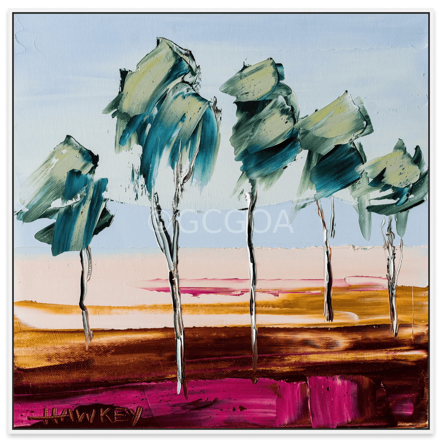 Five Trees - Fine Art Print - Gold Coast Gallery Of ArtAngela Hawkey