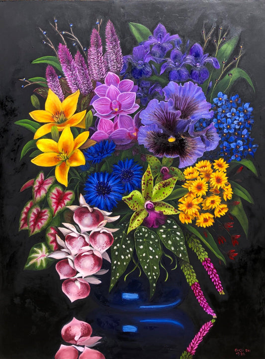 Flowers in a Blue Vase - Gold Coast Gallery Of ArtCoco Cashman