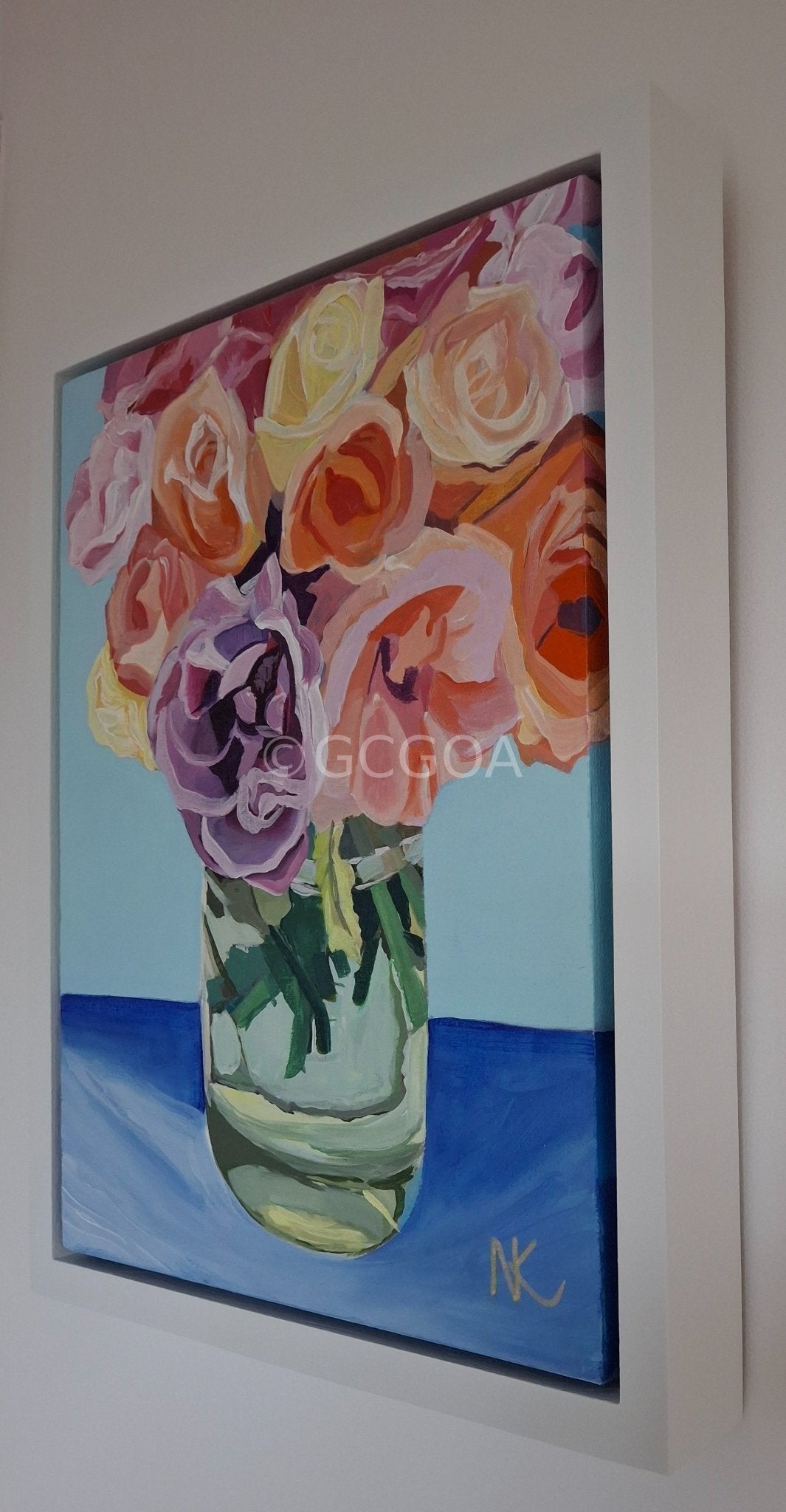 Flowers in Glass - Original Art - Gold Coast Gallery Of ArtNatalie K