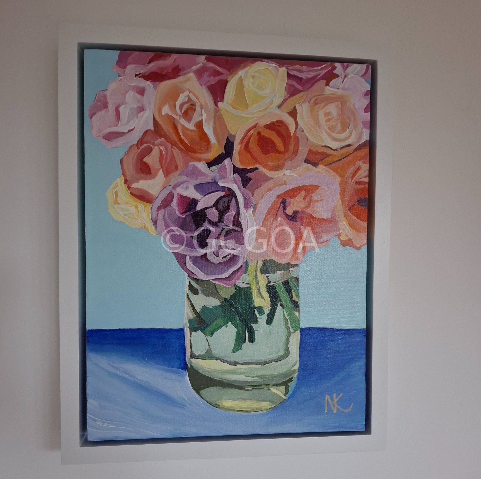Flowers in Glass - Original Art - Gold Coast Gallery Of ArtNatalie K