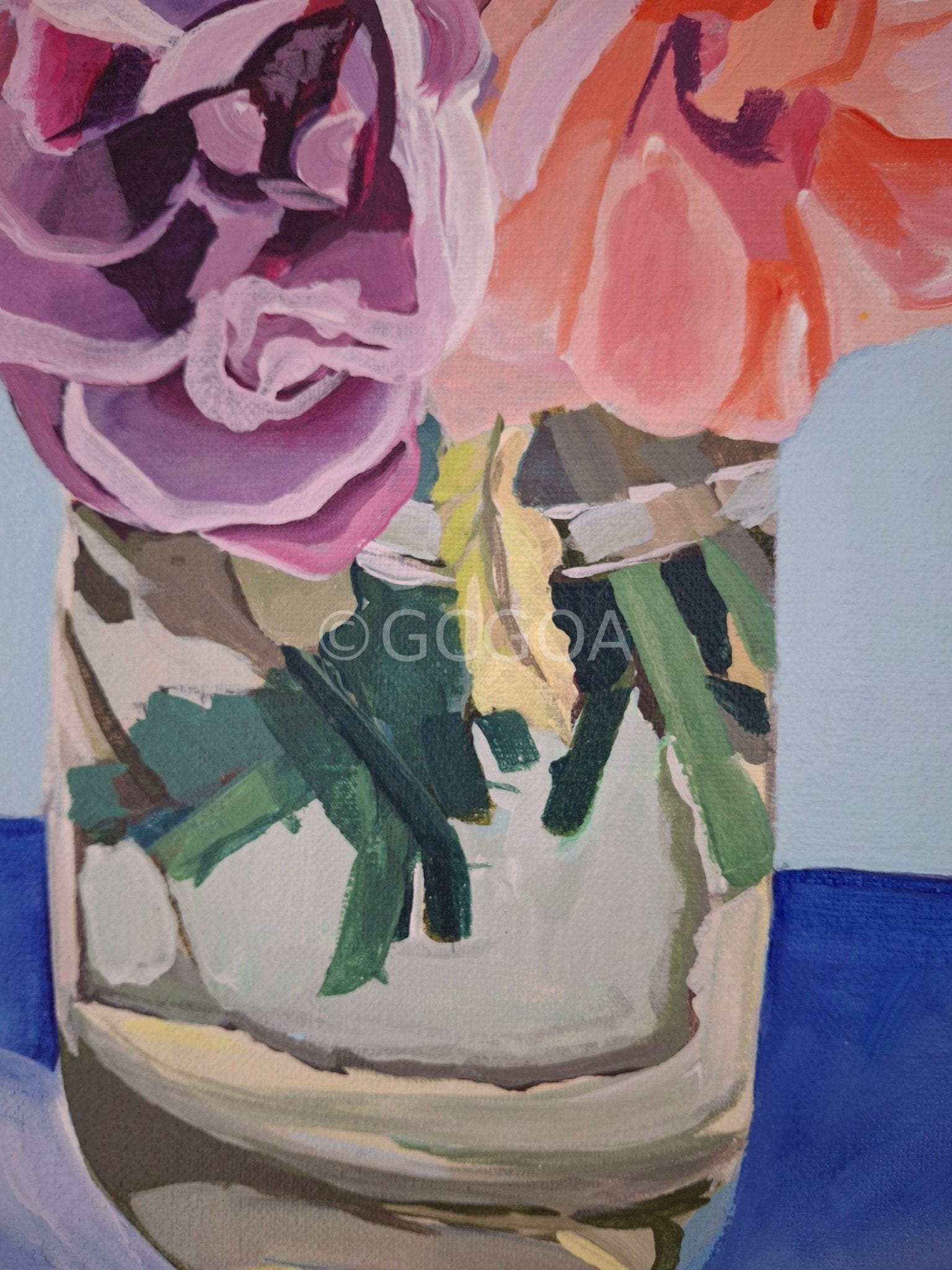 Flowers in Glass - Original Art - Gold Coast Gallery Of ArtNatalie K