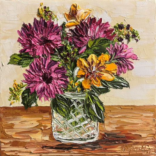 Flowers in glass vase - Gold Coast Gallery Of ArtAnjana Rai