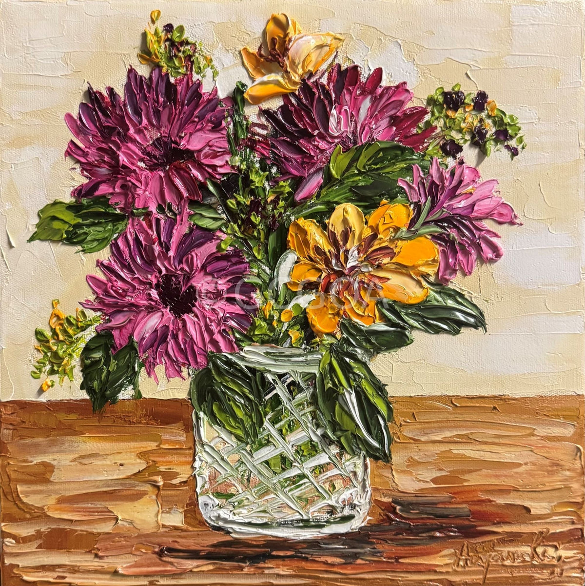 Flowers in glass vase - Gold Coast Gallery Of ArtAnjana Rai