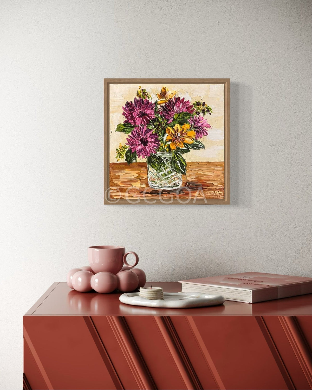 Flowers in glass vase - Gold Coast Gallery Of ArtAnjana Rai