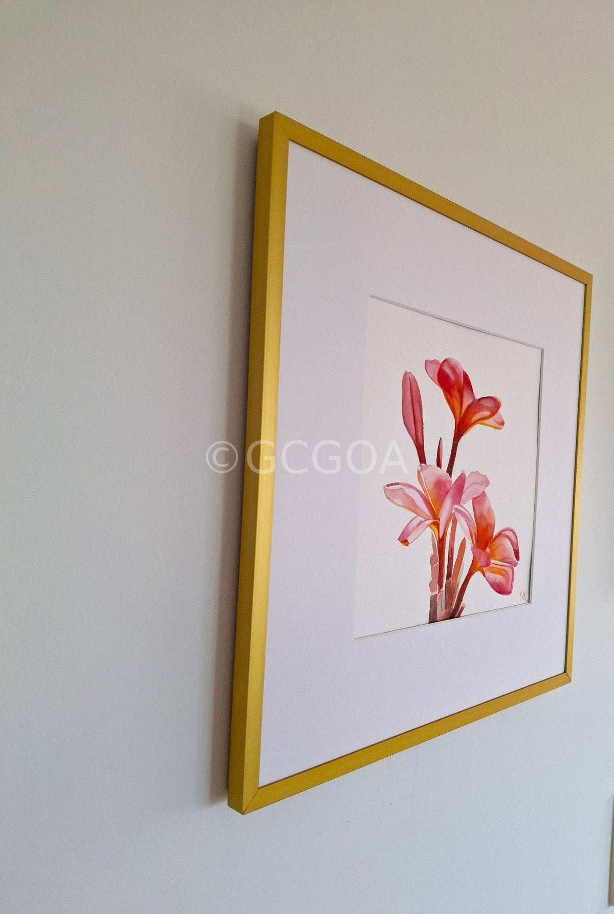 Frangipani- Original Art, Watercolour, Framed - Gold Coast Gallery Of ArtNatalie K