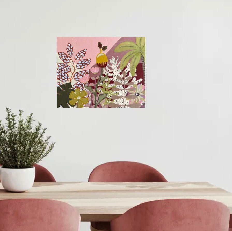 FRECKLES - Astract Floral in earthy tones - Gold Coast Gallery Of ArtDaniela Fowler Art