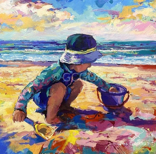 Fun at the Beach 2 - Original Art - Gold Coast Gallery Of ArtJos Coufreur
