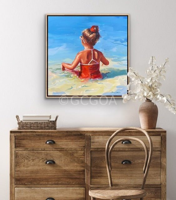 Fun at the Beach 7 - Original Art - Gold Coast Gallery Of ArtJos Coufreur