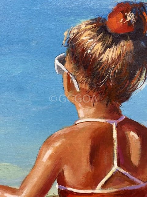 Fun at the Beach 7 - Original Art - Gold Coast Gallery Of ArtJos Coufreur