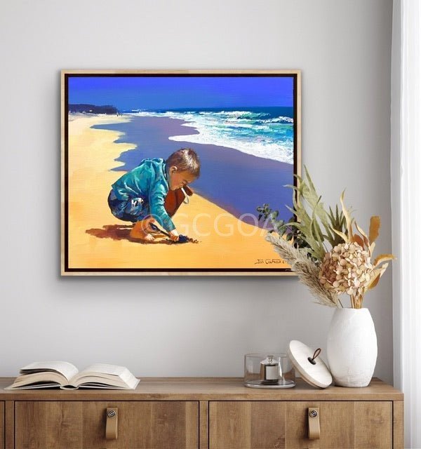 Fun at the Beach - Original Art - Gold Coast Gallery Of ArtJos Coufreur