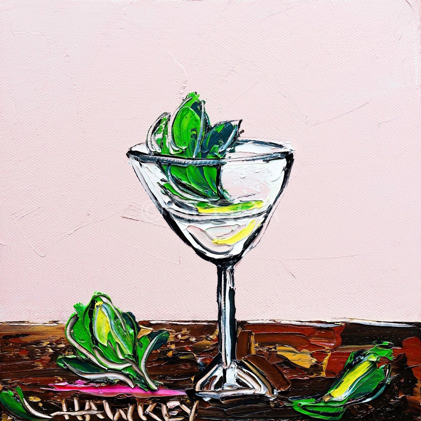 Gin And Mint 2 - Fine Art Print - Gold Coast Gallery Of ArtAngela Hawkey