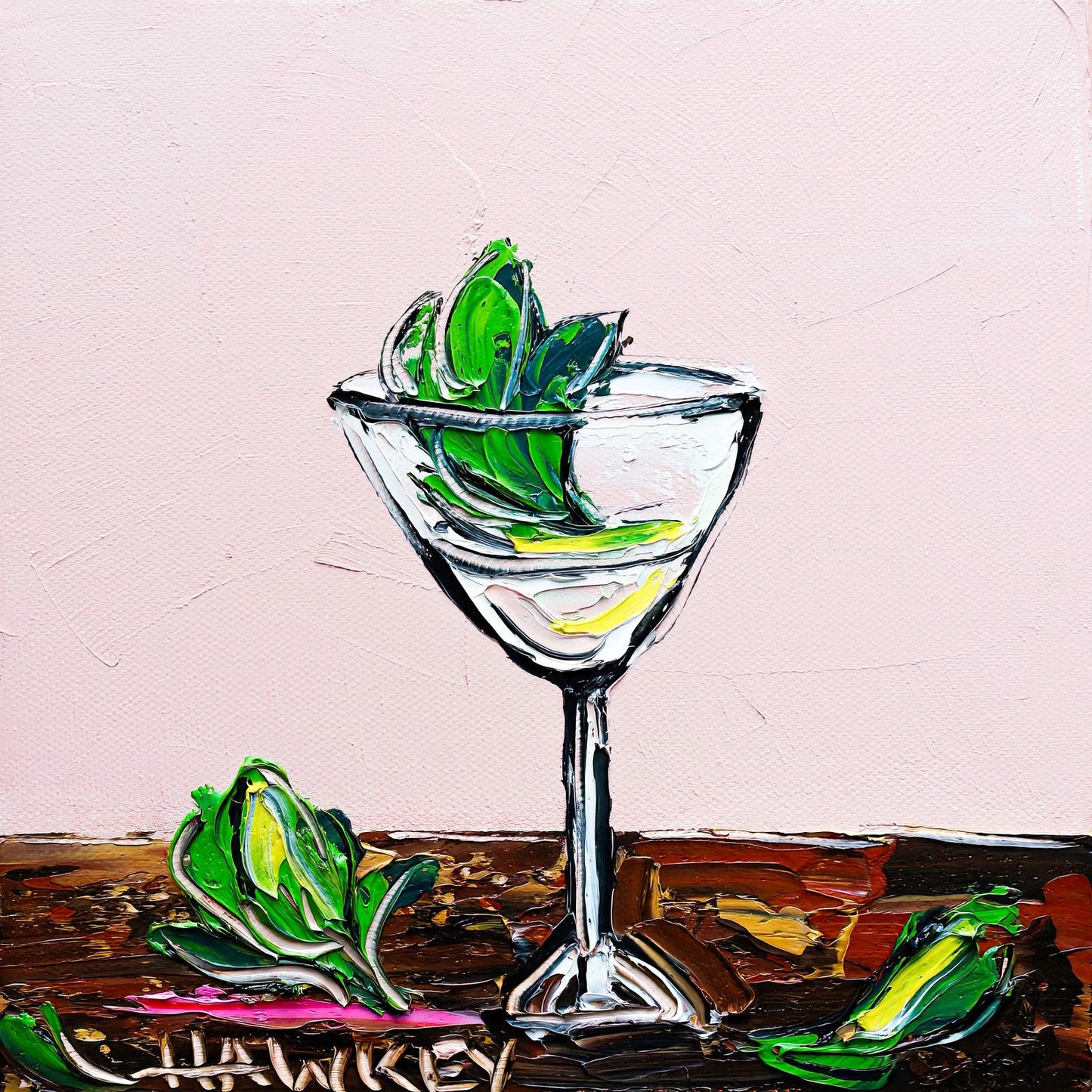 Gin And Mint 2 - Fine Art Print - Gold Coast Gallery Of ArtAngela Hawkey