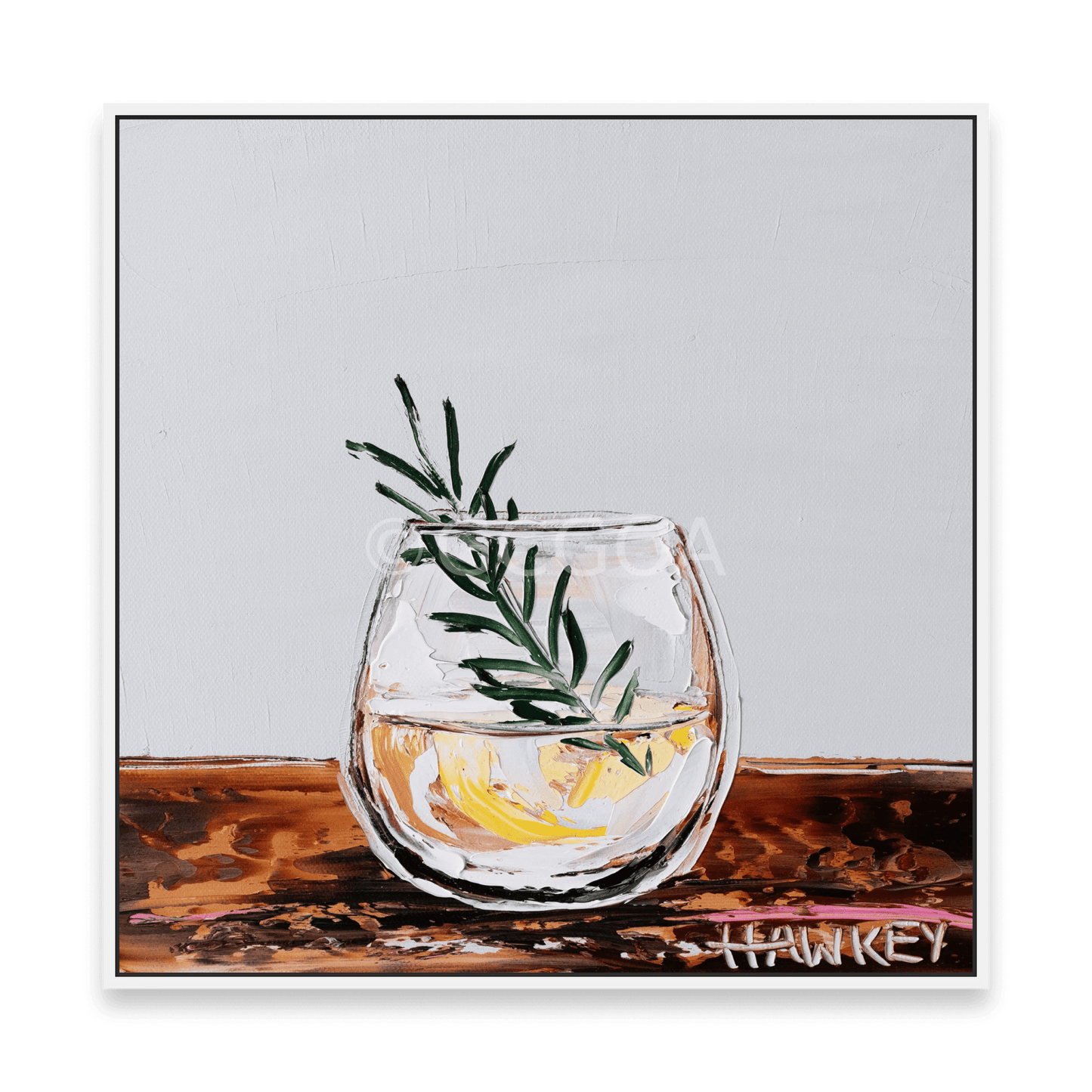 Gin And Tonic 14 Grey - Fine Art Print - Gold Coast Gallery Of ArtAngela Hawkey