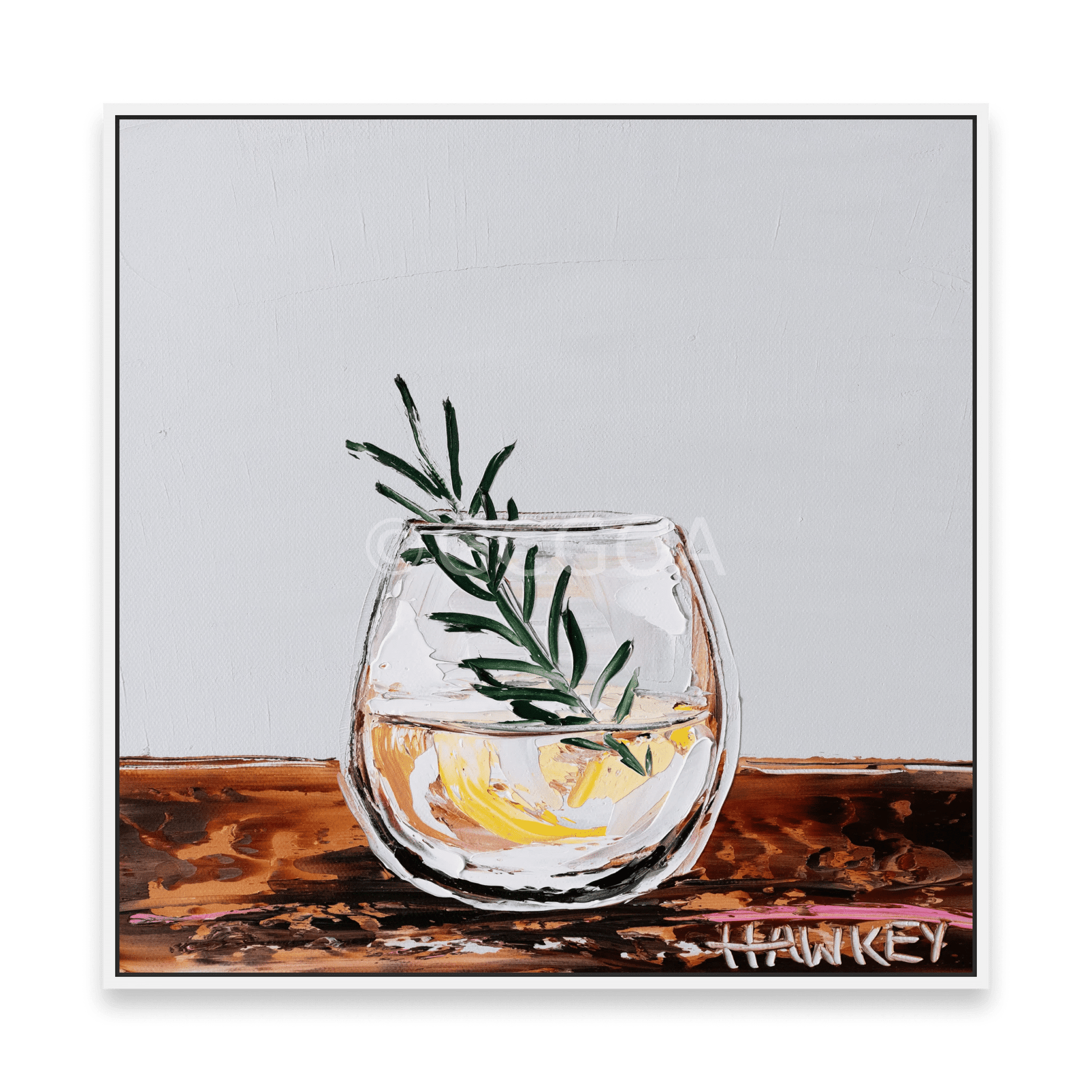 Gin And Tonic 14 Grey - Fine Art Print - Gold Coast Gallery Of ArtAngela Hawkey