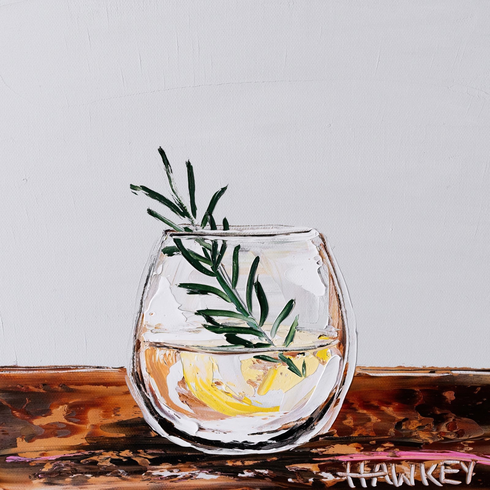 Gin And Tonic 14 Grey - Fine Art Print - Gold Coast Gallery Of ArtAngela Hawkey