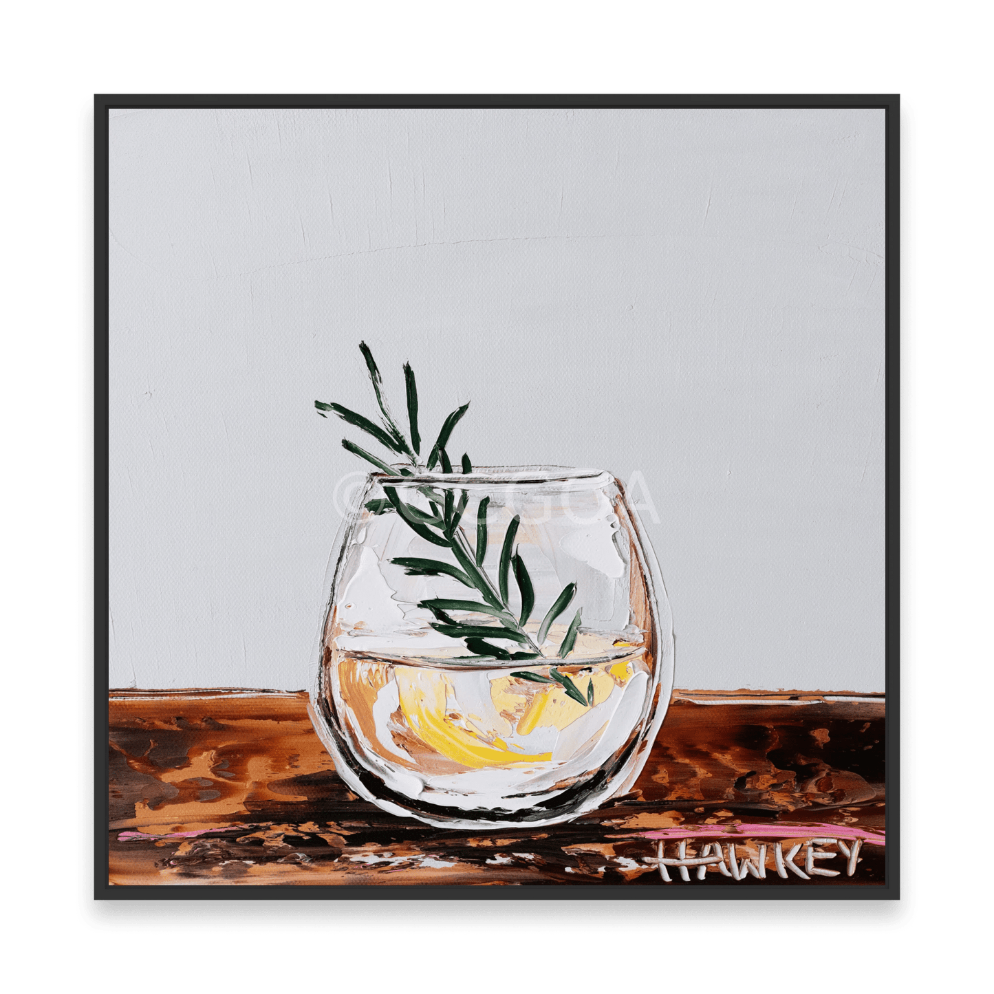 Gin And Tonic 14 Grey - Fine Art Print - Gold Coast Gallery Of ArtAngela Hawkey