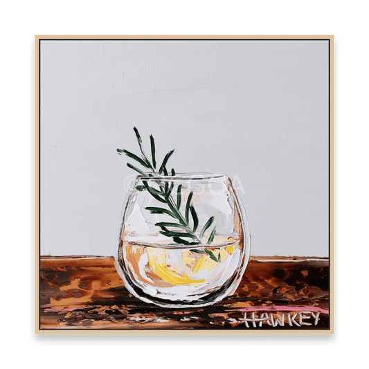 Gin And Tonic 14 Grey - Fine Art Print - Gold Coast Gallery Of ArtAngela Hawkey
