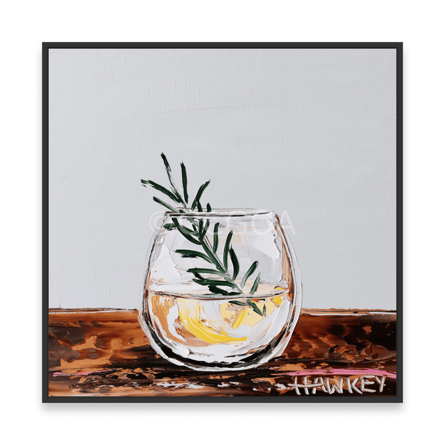 Gin And Tonic 14 Grey - Fine Art Print - Gold Coast Gallery Of ArtAngela Hawkey