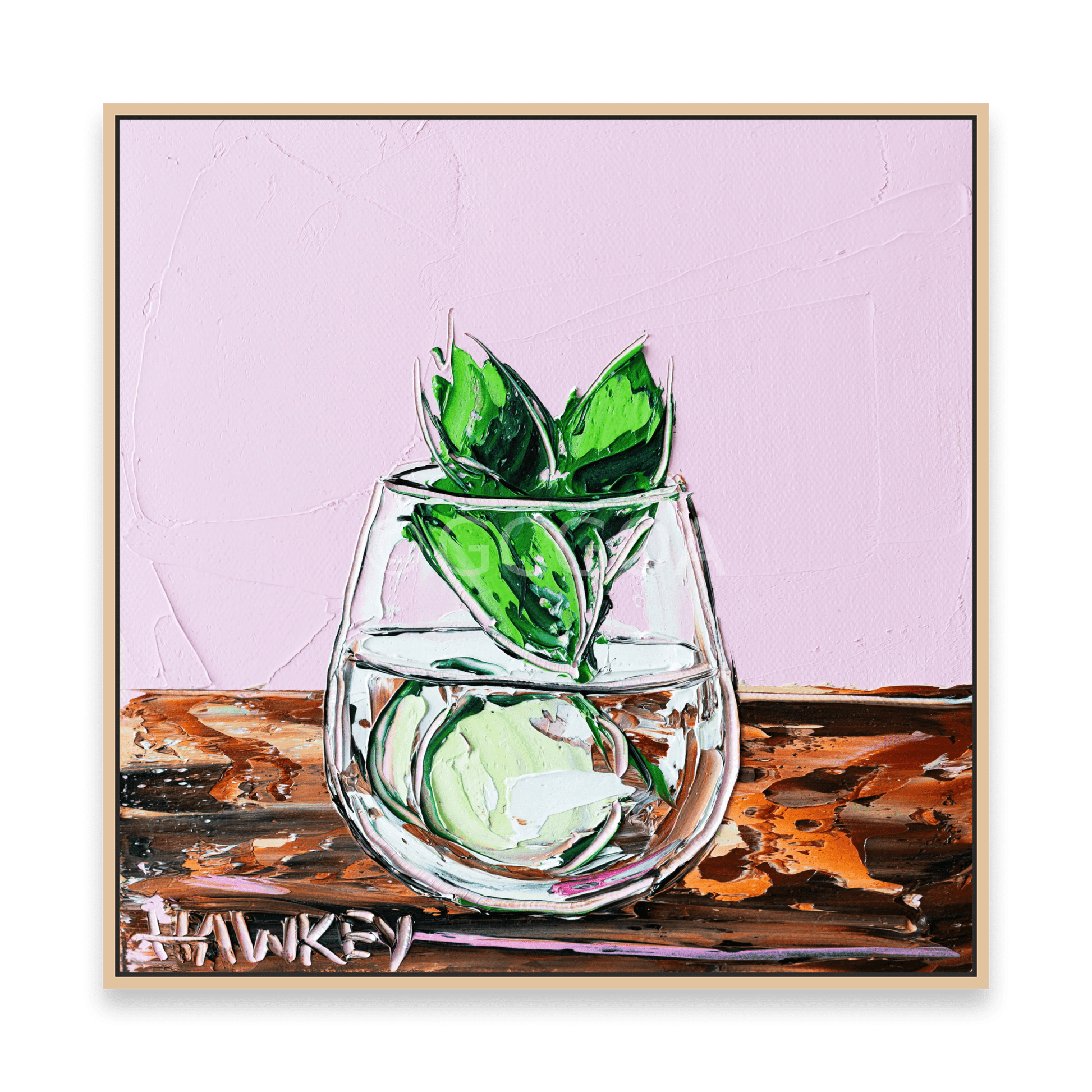 Gin And Tonic With Mint And Cucumber - Fine Art Print - Gold Coast Gallery Of ArtAngela Hawkey