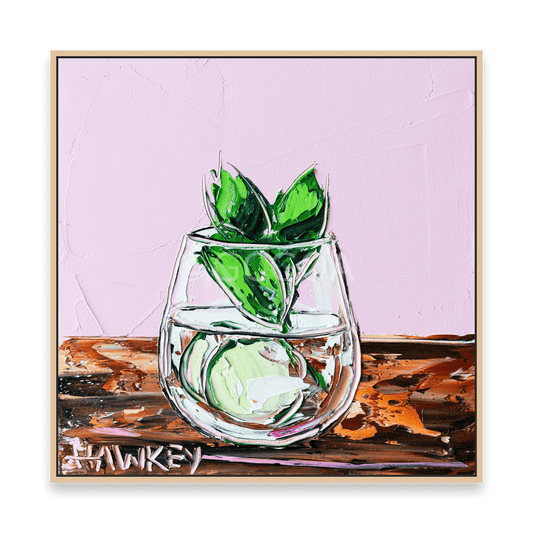 Gin And Tonic With Mint And Cucumber - Fine Art Print - Gold Coast Gallery Of ArtAngela Hawkey