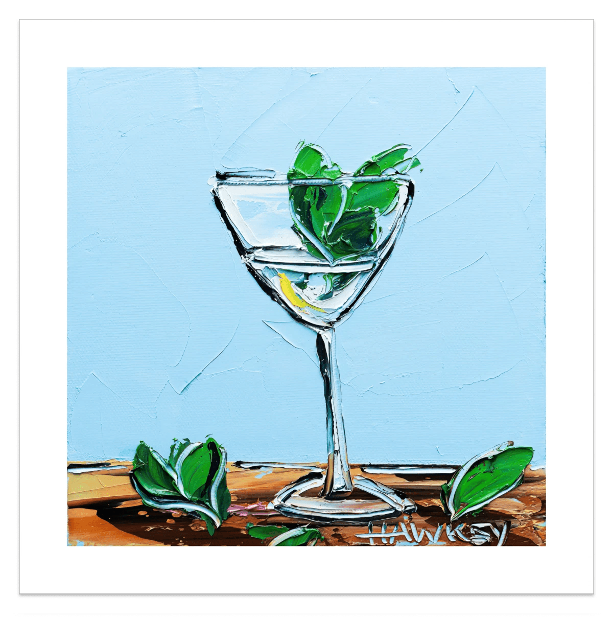Gin And Tonic With Mint - Fine Art Print - Gold Coast Gallery Of ArtAngela Hawkey
