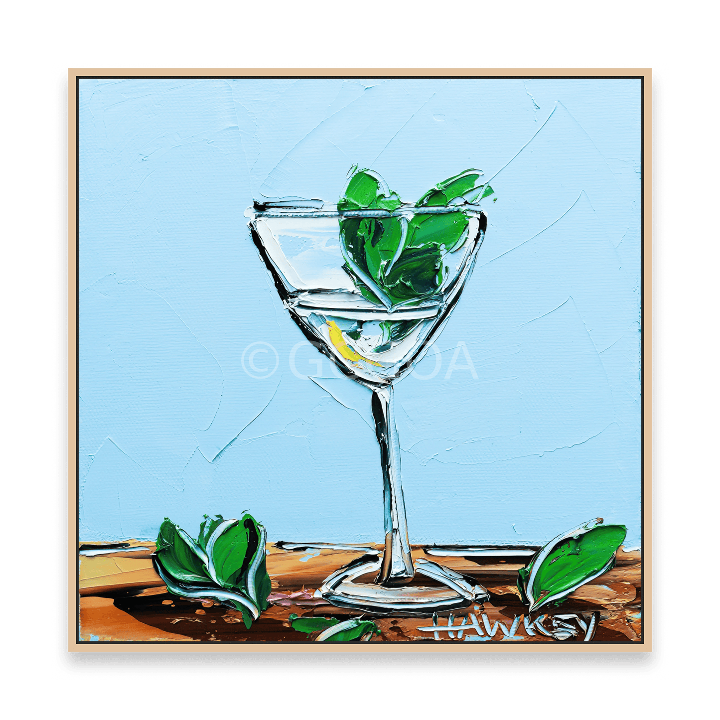 Gin And Tonic With Mint - Fine Art Print - Gold Coast Gallery Of ArtAngela Hawkey