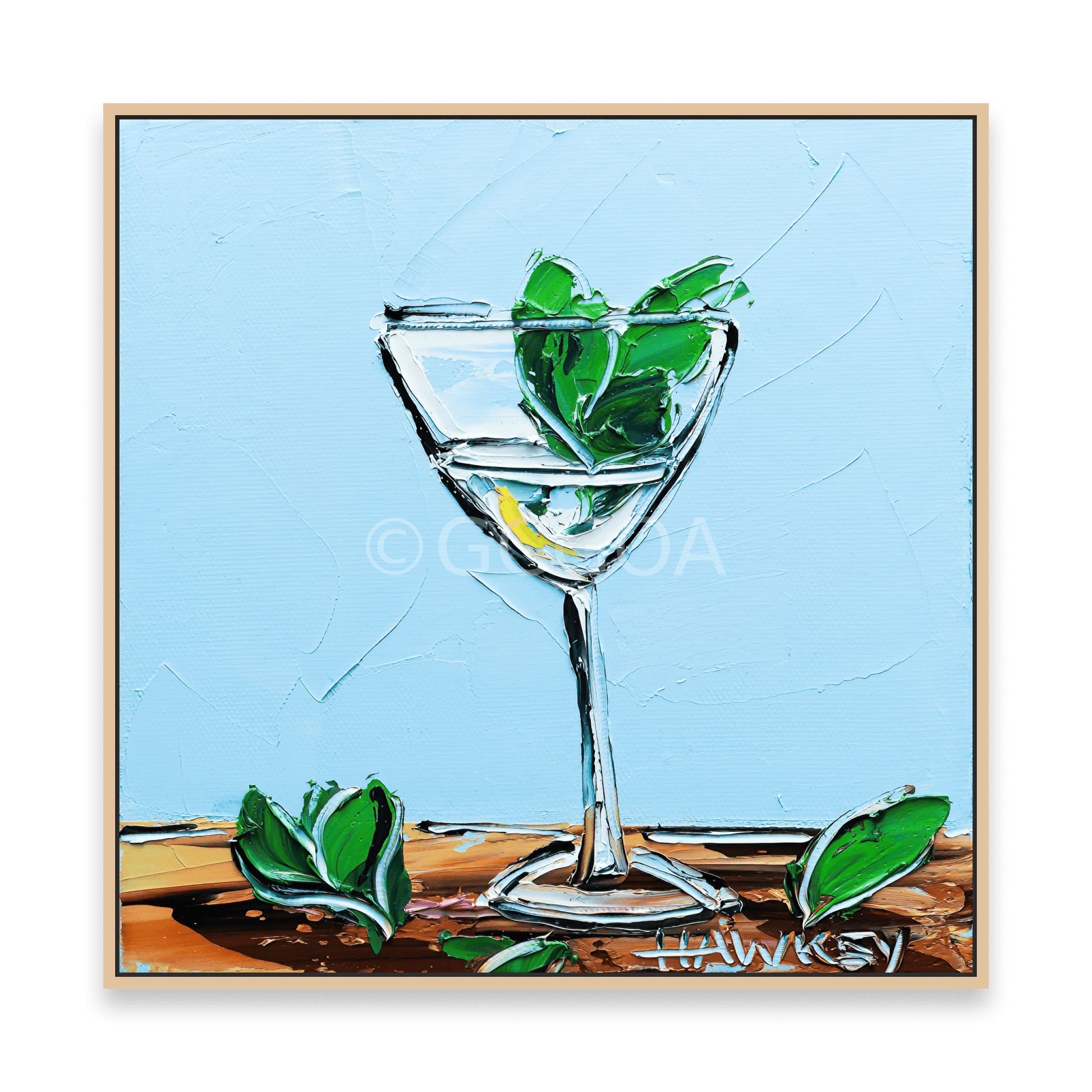 Gin And Tonic With Mint - Fine Art Print - Gold Coast Gallery Of ArtAngela Hawkey