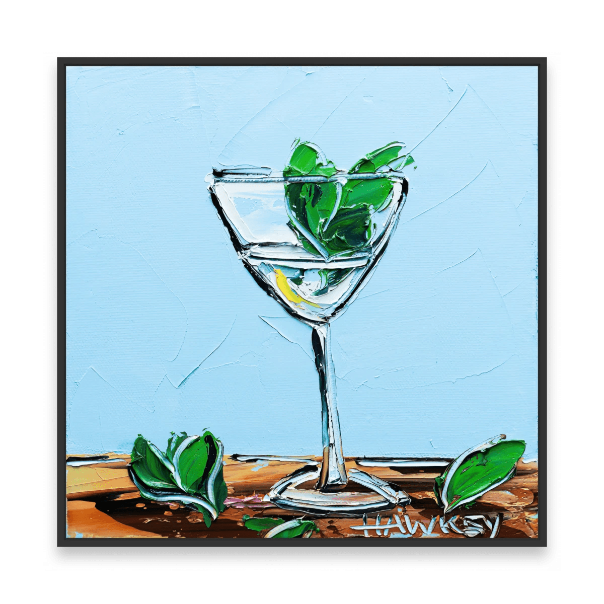 Gin And Tonic With Mint - Fine Art Print - Gold Coast Gallery Of ArtAngela Hawkey
