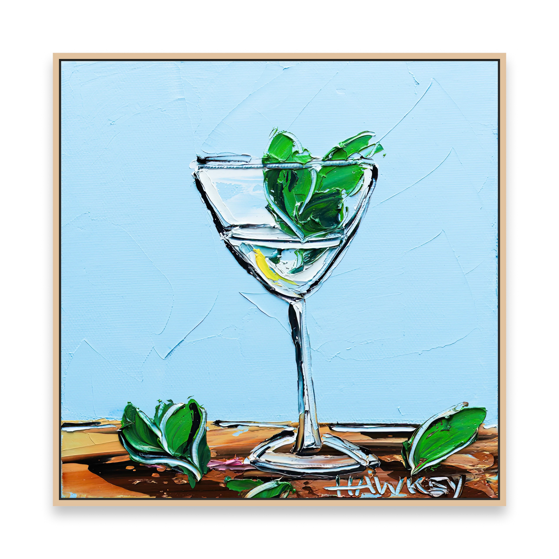 Gin And Tonic With Mint - Fine Art Print - Gold Coast Gallery Of ArtAngela Hawkey
